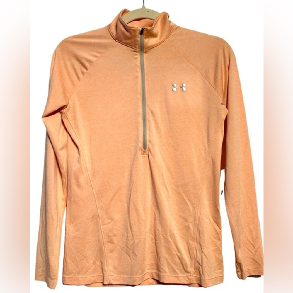 Under Armour Women’s HeatGear Peach Frost ½ Zip Long Sleeve Top – S/M